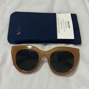 Le Specs Air Heart Sunglasses In caramel